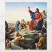 Sermon op de berg van Carl Bloch Wijn Etiket (Enkel label)