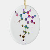 Serotonin Molecule Keramisch Ornament (Rechts)