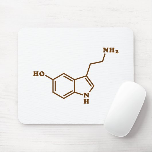 Serotonine Moleculaire Chemische Formule Muismat (Met muis)