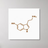 Serotonine Molecular Chemical Formule Canvas Afdruk (Voorkant)