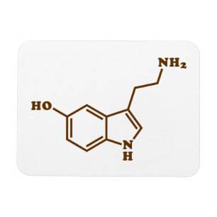 Serotonine Molecular Chemical Formule Magneet