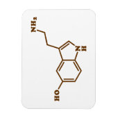 Serotonine Molecular Chemical Formule Magneet (Verticaal)
