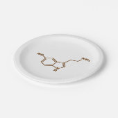 Serotonine Molecular Chemical Formule Papieren Bordje (Gekanteld)