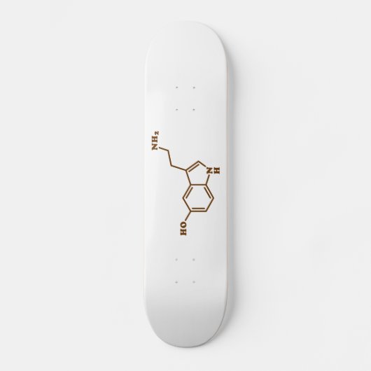 Serotonine Molecular Chemical Formule Skateboard (Voorkant)