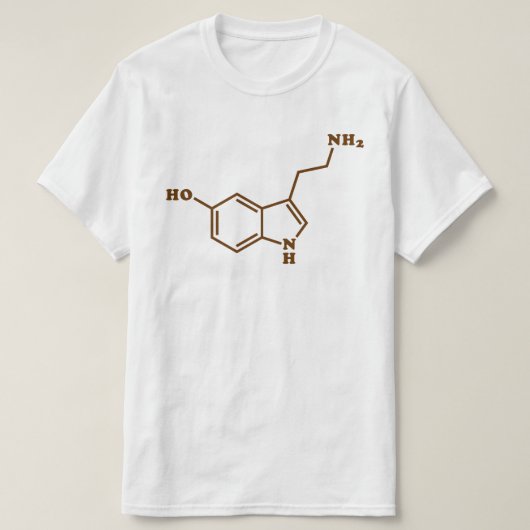 Serotonine Molecular Chemical Formule T-shirt (Design voorkant)