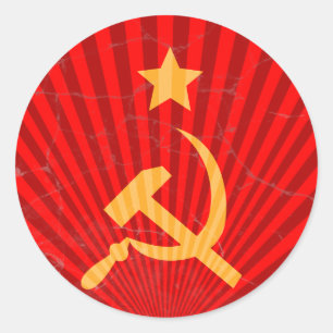 Serp i molot ronde sticker