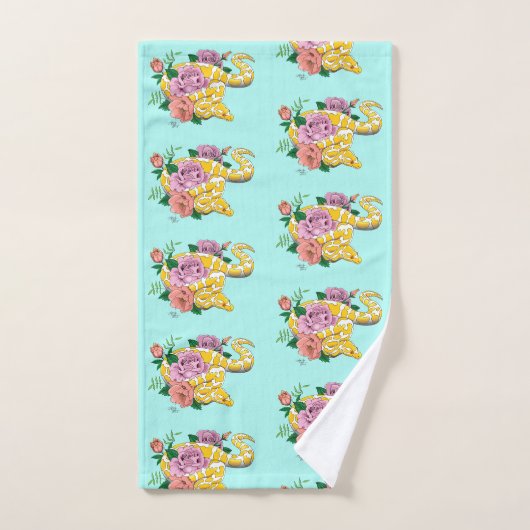 Serpent à bille jaune (Serviette à main)