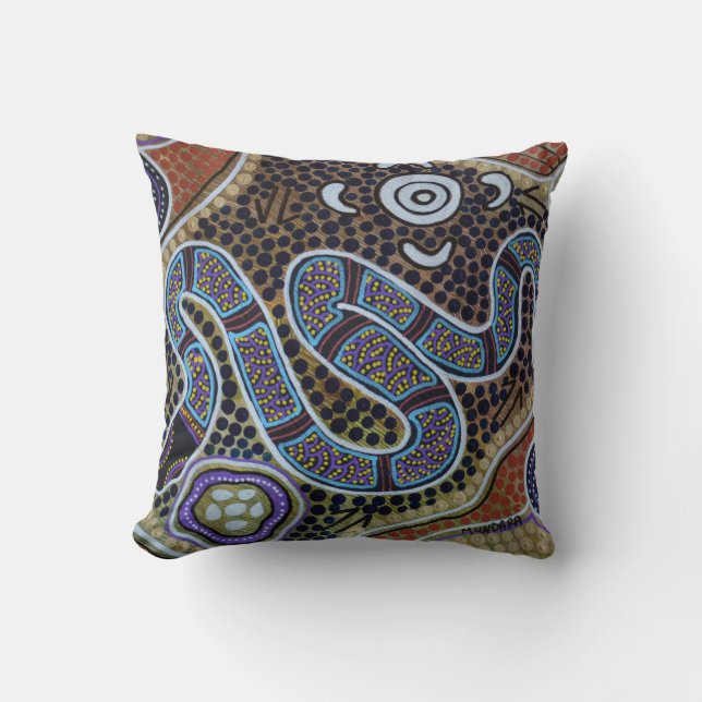 Serpent arc-en-ciel Coussin Cushion (Recto)