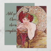 Serpent Art Nouveau Kaart (Voorkant / Achterkant)