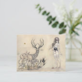 Serpent blanc + Vanitas - Carte postale (Debout devant)