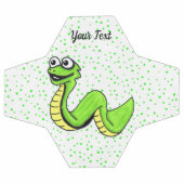 Serpent caricature Vibrant vert jaune sur Pois (Plat)