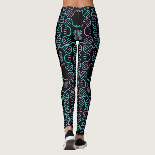 Serpent Chasing Tail naadloos patroon Leggings (Achterkant)