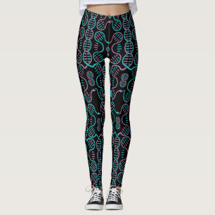 Serpent Chasing Tail naadloos patroon Leggings