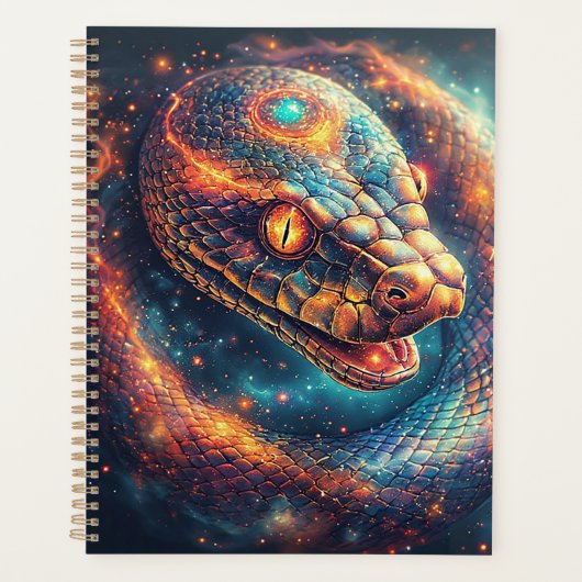 Serpent Cosmique aux Écailles Brillantes (Devant)