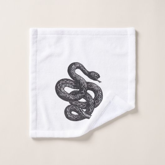 Serpent Crotalus Cascavella (Vipère à Piton Venime (Gant de toilette)