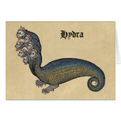 Serpent de mer d'Hydra Cartes pour notes (Devant horizontal)