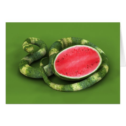 Serpent de pastèque vert (Devant horizontal)