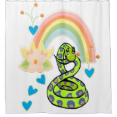 Serpent de rideau de douche Arc-en-ciel Floral (Devant)
