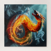 Serpent élémentaire : Puzzle incendie et eau (Horizontal)