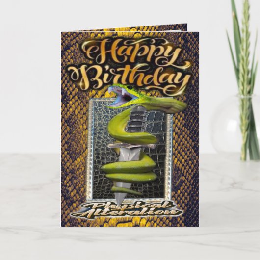 Serpent et dague de carte d'anniversaire (Devant)