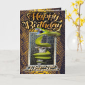 Serpent et dague de carte d'anniversaire (Fleur jaune)