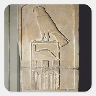 Serpent king stela, c.3000 BC (kalksteen) (ook geb Vierkante Sticker