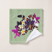 Serpent Lait Floral Exotique Vert (Gant de toilette)
