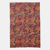 Serpent Luxe Patroon - De Witte Lotus Theedoek (Verticaal)