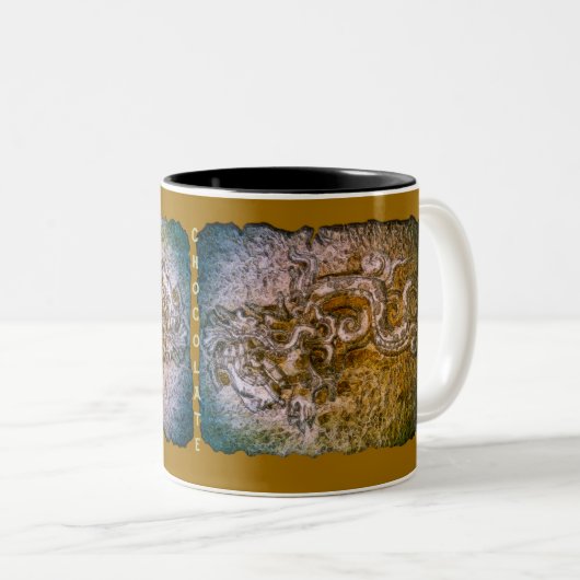 Serpent Maya Dieu Histoire Chocolat Chaud Mug (Devant droit)