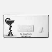 Serpent Médicale noir Hygieia Caduceus blanc (Clavier et souris)