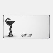 Serpent Médicale noir Hygieia Caduceus blanc (Recto)