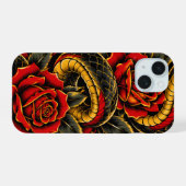 Serpent Noir & Roses Rouges | Serpent Floral Gothi (Verso Horizontal)