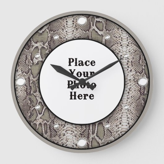 Serpent Peau Votre Mur Photo Horloge (Recto)