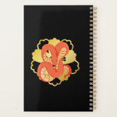 Serpent rouge sur une fleur d'or" | Unique et luxu (Dos)