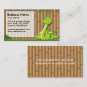 Serpent vert d'amusement de jungle de carte de (Devant / Derrière)