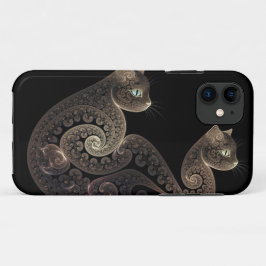Serpentine fractal cat iPhone 11 hoesje