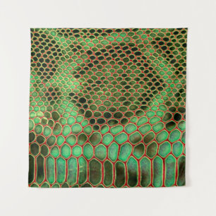 Serpentine stijl: Exotische huid achtergrond Wandkleed