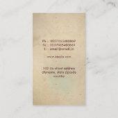 serpents carte de visite (Dos)