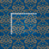 serpents célestes tissu bleu (Carreau)