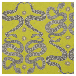 serpents célestes tissu chartreuse
