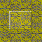 serpents célestes tissu chartreuse (Carreau)
