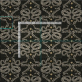 serpents célestes tissu foncé (Carreau)