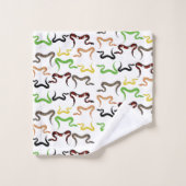 Serpents colorés Python Reptile Motif (Gant de toilette)