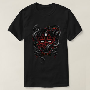 Serpent's Embrace Demon Oni Mask T-shirt