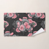 Serpents et roses de pêche (Serviette à main)
