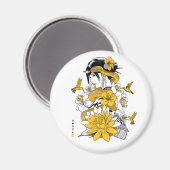 Serpiente amarilla con geisha magneet (Voorkant / Achterkant)