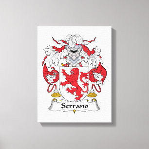 Serrano Family Crest Canvas Afdruk