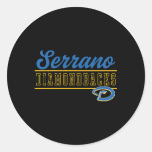 Serrano Middelbare School Diamondbacks C4 Ronde Sticker