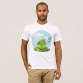 Serre À L'Énergie Solaire Mens T-Shirt (Devant entier)