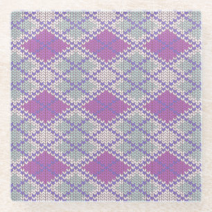 SERRE ARGYLE BREISEL Glas Drink Ondersetlap Glazen Onderzetter